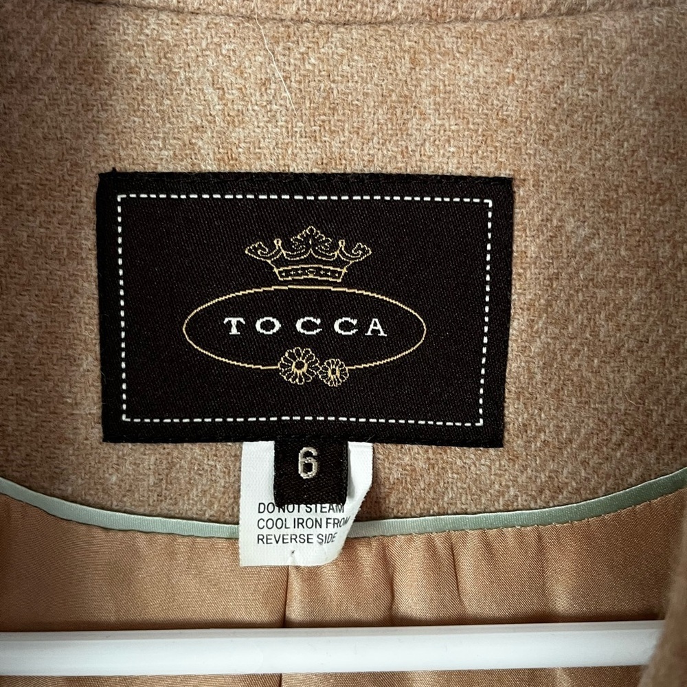 Tocca Tan Coat with Embellished Trim - Picture 6 of 6